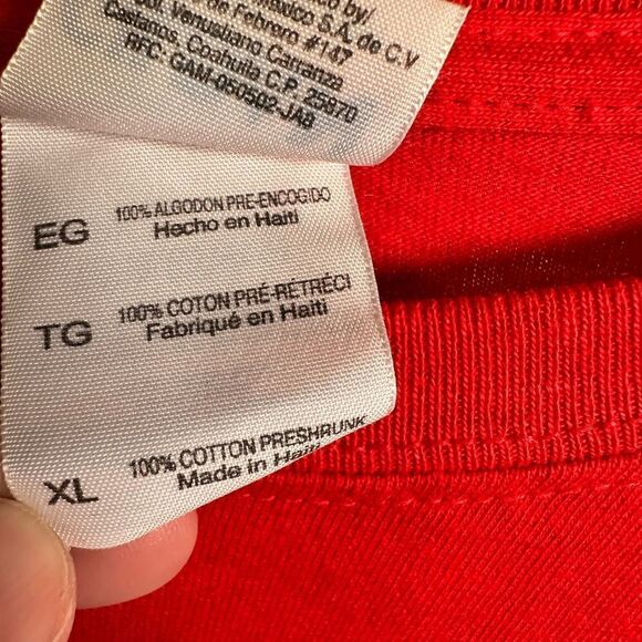 NWOT Gildan 2009 Cotton Bowl Texas Tech vs Ole Miss Red Short Sleeve Tee Size XL - Picture 5 of 6